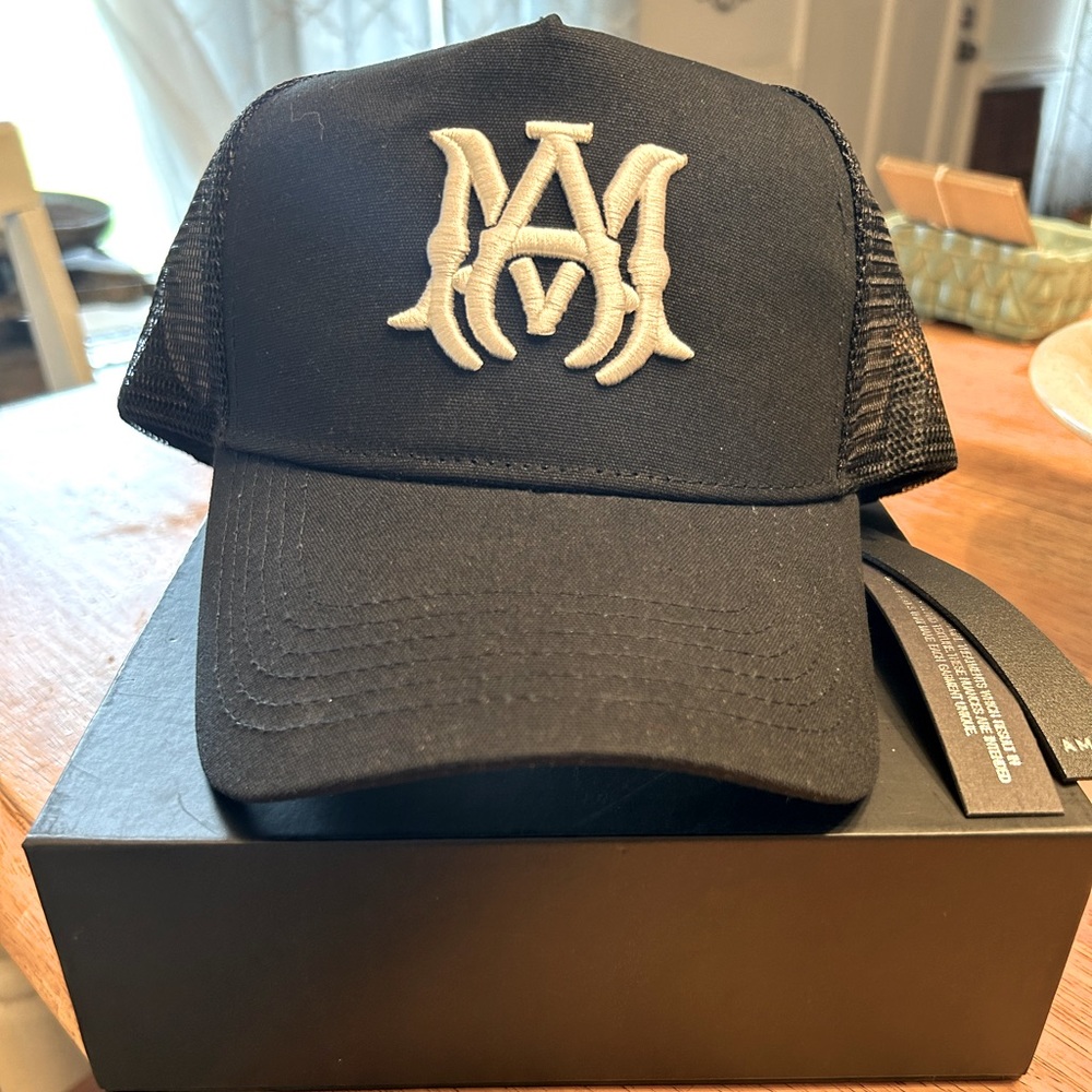 Amiri MA Logo Trucker Hat